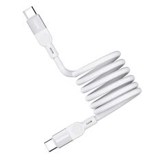 Cavo dati magnetico intrecciato MOMAX DC35 da 100 W USB-C / Tipo-C a USB-C / Tipo-C, lunghezza: 1 m (bianco)