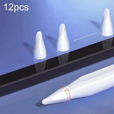 Per Apple Pencil Series NC001 Copertura estesa per penna stilo in silicone antiscivolo e silenziosa (12 pezzi bianco latte)