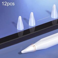 Per Apple Pencil Series NC001 Copertura estesa per penna stilo in silicone antiscivolo e silenziosa (12 pezzi trasparenti)