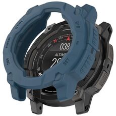 Per Garmin Instinct 3 AMOLED / Solar 45mm Armor Hollow Watch Custodia protettiva (blu)