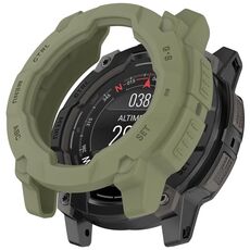 Per Garmin Instinct 3 AMOLED / Solar 50mm Armor Hollow Watch Custodia protettiva (verde)