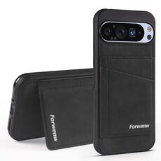 Per Google Pixel 9 Pro XL Forwenw F8 Series 2 in 1 Custodia in pelle con slot per schede magnetiche (nero)