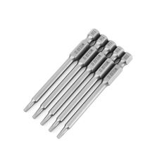 WEILIGU 5 pezzi 50mm T10 magnetico S2 pneumatico aria punta trapano elettrico testa fiore di prugna con foro centrale