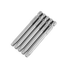 WEILIGU 5 pezzi 50mm T30 magnetico S2 pneumatico aria punta trapano elettrico testa fiore di prugna con foro centrale