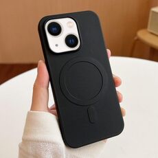 Per iPhone 14 Custodia per telefono in TPU MagSafe Stripe (Nero)