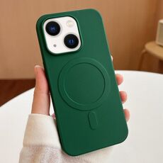 Per iPhone 14 Custodia per telefono in TPU MagSafe Stripe (verde scuro)