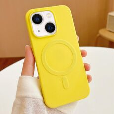 Per iPhone 14 Custodia per telefono in TPU MagSafe Stripe (giallo)
