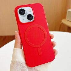 Per iPhone 15 Custodia per telefono in TPU MagSafe Stripe (rosso)