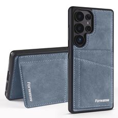 Per Samsung Galaxy S23 Ultra 5G Forwenw F8 Series 2 in 1 Custodia in pelle con slot per schede magnetiche (blu)