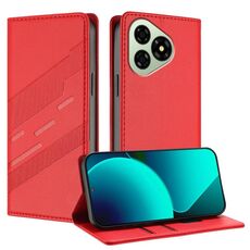 Per Ulefone Note 19 Custodia per telefono in pelle retrò con portafoglio multifunzionale in rilievo (rosso)