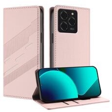 Per Ulefone Note 20 Pro Custodia per telefono in pelle retrò con portafoglio multifunzionale in rilievo (rosa)