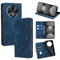 Per Tecno Spark 30 4G RFID Antifurto Spazzola Magnetico Custodia in Pelle per Telefono (Blu)