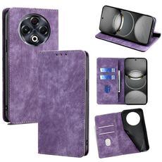 Per Tecno Spark 30 4G RFID Anti-furto Spazzola Magnetico Custodia in Pelle per Telefono (Viola)