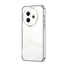 Per vivo Y39 5G Custodia per telefono con foro sottile e placcatura trasparente (argento)