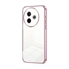 Per vivo Y300i Custodia per telefono con foro sottile e placcatura trasparente (rosa)