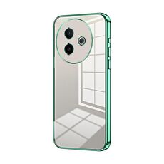 Per vivo Y300i Custodia per telefono con foro sottile e placcatura trasparente (verde)