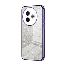 Per vivo Y300i Custodia per telefono elettrolitica con polvere glitterata sfumata (viola)