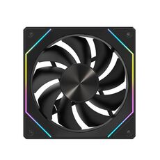Ventola per case del computer 4RS da 12 cm con controllo termico Infinity Mirror ARGB e raffreddamento ultra silenzioso (nero inverso)