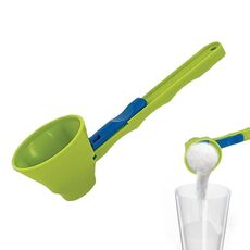 Cucchiaio scorrevole multifunzionale per polvere proteica da cucina, per uso domestico, a prova di perdite (verde)