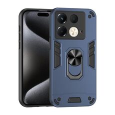 Per Infinix Note 40S Custodia per telefono con supporto ad anello in metallo antiurto (blu)
