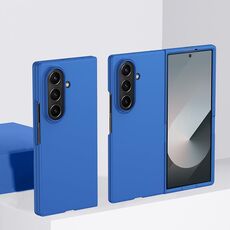 Per Samsung Galaxy Z Fold7 Custodia protettiva antiurto per PC con copertura completa in pelle (Klein Blue)