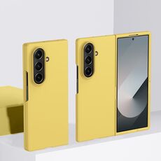 Per Samsung Galaxy Z Fold7 Custodia antiurto per PC con copertura completa Skin Feel (giallo limone)