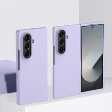 Per Samsung Galaxy Z Fold7 Custodia protettiva antiurto per PC con copertura totale in pelle (viola Sakura)