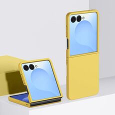 Per Samsung Galaxy Z Flip7 Custodia antiurto per PC con copertura completa Skin Feel (giallo limone)