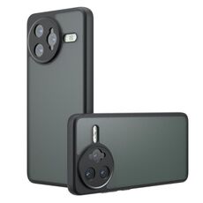 Per Redmi K80 / Xiaomi Poco F7 Pro Armor Precise Hole PC Hybrid TPU Custodia per telefono (nero satinato)