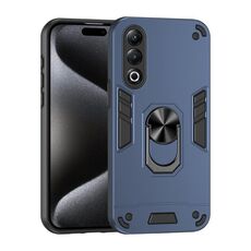 Per itel S25 Custodia per telefono con supporto ad anello in metallo antiurto (blu)
