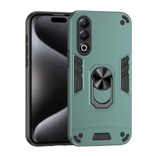 Per itel S25 Custodia per telefono con supporto ad anello in metallo antiurto (verde)