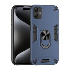 Per Samsung Galaxy A06 5G Custodia antiurto in metallo con supporto ad anello per telefono (blu)