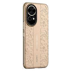 Per Huawei Nova 13 Custodia per telefono cellulare in pelle liscia con motivo a drago nuvola (oro)