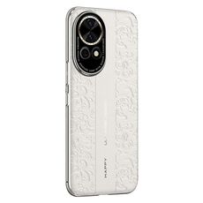 Per Huawei nova 13 Custodia per telefono in pelle liscia con motivo a drago nuvola (bianca)