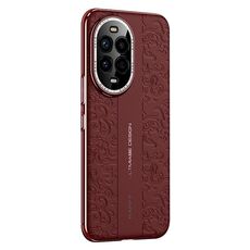 Per Huawei Nova 13 Pro Custodia per telefono cellulare in pelle liscia con motivo a drago Cloud (rosso)
