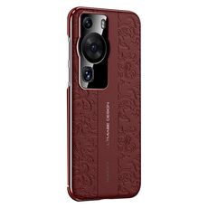 Per Huawei P60 Pro Cloud Dragon Pattern Custodia per telefono in pelle liscia per PC (rosso)