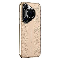 Per Huawei Pura 70 Cloud Dragon Pattern Custodia in pelle per PC (oro)