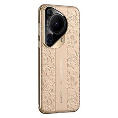 Per Huawei Pura 70 Ultra Cloud Dragon Pattern Custodia in pelle liscia per PC (oro)