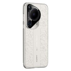 Per Huawei Pura 70 Ultra Cloud Dragon Pattern Custodia per telefono in pelle liscia per PC (bianco)