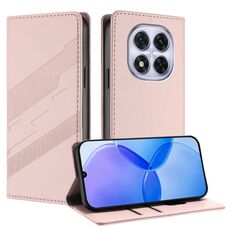 Custodia in pelle retrò con portafoglio multifunzionale in rilievo per Redmi Note 14 Pro 4G (rosa)