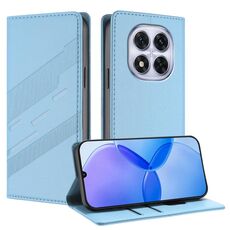 Custodia in pelle retrò con portafoglio multifunzionale in rilievo per Redmi Note 14 Pro 4G (blu chiaro)