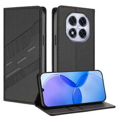 Custodia in pelle retrò con portafoglio multifunzionale in rilievo per Redmi Note 14 Pro 5G (nera)