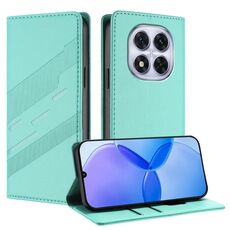 Custodia in pelle retrò con portafoglio multifunzionale in rilievo per Redmi Note 14 Pro 5G (verde menta)
