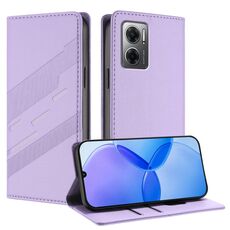 Per Redmi 10 5G Custodia per telefono in pelle retrò con portafoglio multifunzionale in rilievo (viola chiaro)