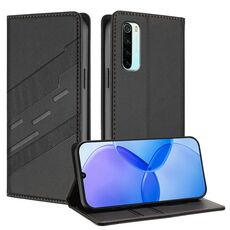 Per Redmi Note 8 Custodia per telefono in pelle retrò con portafoglio multifunzionale in rilievo (nero)
