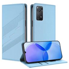 Custodia in pelle retrò con portafoglio multifunzionale in rilievo per Redmi Note 11 Pro (blu chiaro)