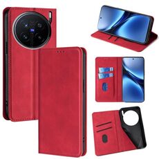Per vivo X200 Pro 5G Custodia magnetica in pelle Skin Feel (rossa)