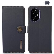 Per Honor 400 KHAZNEH Custer Custodia per telefono in vera pelle RFID (blu)