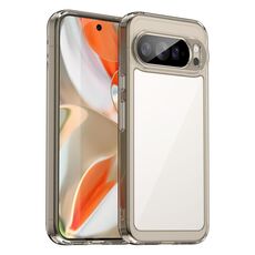 Per Google Pixel 10 Pro XL Custodia per telefono in TPU ibrida acrilica serie colorata (grigio trasparente)