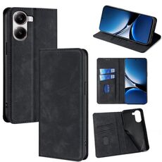 Per Redmi Turbo 4 Custodia in pelle magnetica Skin Feel (nera)